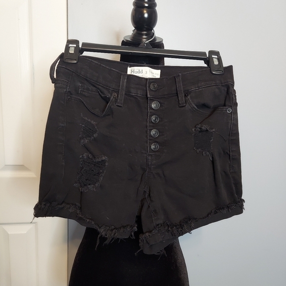 Mudd FLX Stretch High-Rise Midi Black Size 3 Juniors - Picture 1 of 7